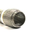 Flexrohr 50 × 250 mm, Dumbbell Meshed, Premium, Edelstahl, zum Einschweißen