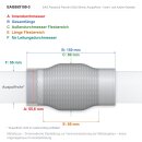 EAG Flexrohr 55 × 150 mm, Edelstahl, zum...