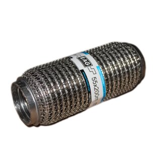 Flexrohr 55 × 200 mm, Knitted Meshed, Premium, Edelstahl, zum Einschweißen
