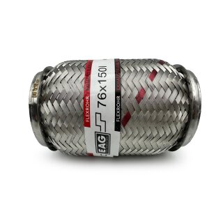EAG Flexrohr 76 × 150 mm, Edelstahl, zum Einschweißen · Standard (Interlock)