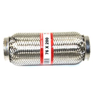 Flexrohr 76 × 200 mm, Interlock, Standard, Edelstahl, zum Einschweißen