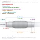 EAG Flexrohr 45 × 260 mm mit Rohrstück,...