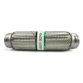 Flexrohr 45 × 230 mm, Inner Braid, Einstieg, Edelstahl, zum Einschweißen