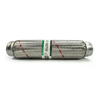EAG Flexrohr 45 × 280 mm, Edelstahl, zum Einschweißen · Economy (Inner Braid)