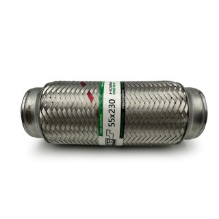 Flexrohr 55 × 230 mm, Inner Braid, Einstieg, Edelstahl, zum Einschweißen