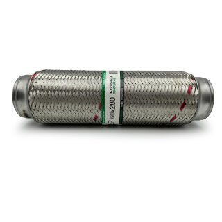 Flexrohr 60 × 280 mm, Inner Braid, Economy, Edelstahl, zum Einschweißen