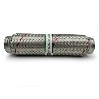 Flexrohr 60 × 320 mm, Inner Braid, Economy, Edelstahl, zum Einschweißen
