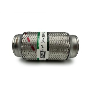 Flexrohr 64 × 180 mm, Inner Braid, Einstieg, Edelstahl, zum Einschweißen