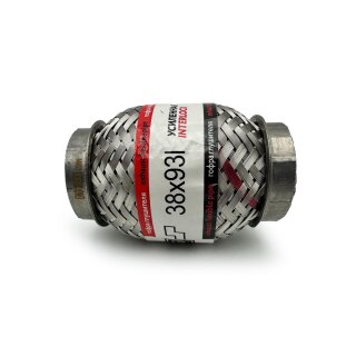 Flexrohr 38 × 93 mm, Interlock, Standard, Edelstahl, zum Einschweißen