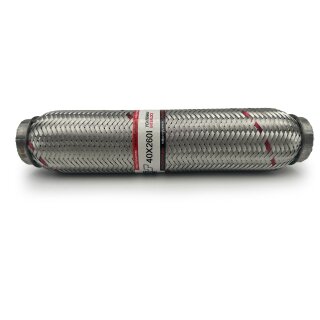 EAG Flexrohr 40 × 260 mm, Edelstahl, zum Einschweißen · Standard (Interlock)