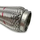 Flexrohr 55 × 260 mm, Interlock, Standard, Edelstahl, zum Einschweißen