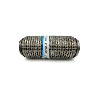 Flexrohr 60 × 180 mm, Knitted Meshed, Premium, Edelstahl, zum Einschweißen