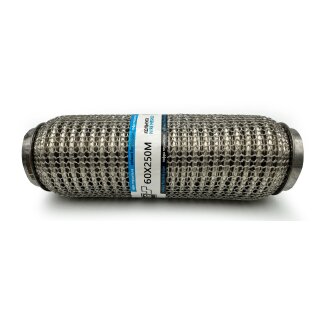 Flexrohr 60 × 250 mm, Knitted Meshed, Premium, Edelstahl, zum Einschweißen