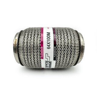 Flexrohr 64 × 100 mm, Knitted Meshed, Premium, Edelstahl, zum Einschweißen