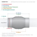 EAG Flexrohr 55 × 140 mm, Edelstahl, zum...