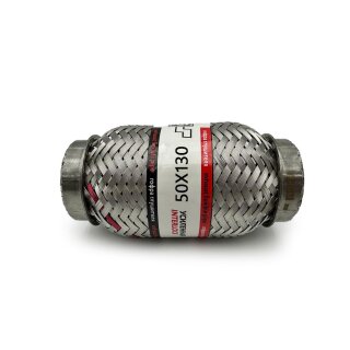 Flexrohr 50 × 130 mm, Interlock, Standard, Edelstahl, zum Einschweißen