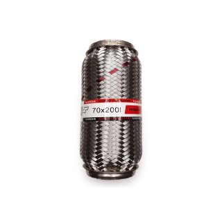 EAG Flexrohr 70 × 200 mm, Edelstahl, zum Einschweißen · Standard (Interlock)