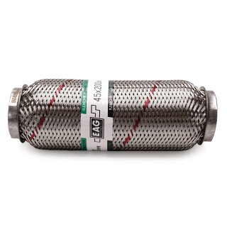 Flexrohr 45 × 200 mm, Meshed & Braided, Hochlast, Edelstahl, zum Einschweißen