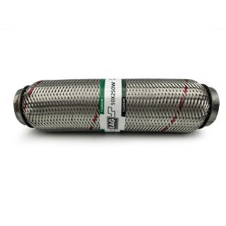 Flexrohr 50 × 250 mm, Meshed & Braided, Hochlast, Edelstahl, zum Einschweißen