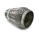 Flexrohr 60 × 200 mm, Meshed & Braided, Hochlast, Edelstahl, zum Einschweißen