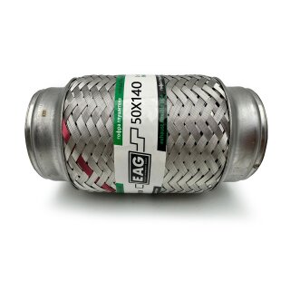 Flexrohr 50 × 140 mm, Inner Braid, Einstieg, Edelstahl, zum Einschweißen