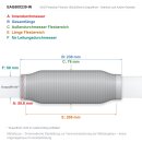 EAG Flexrohr 50 × 230 mm, Edelstahl, zum Einschweißen · Standard (Interlock)