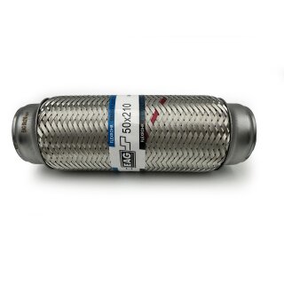 Flexrohr 50 × 210 mm, Inner Braid, Einstieg, Edelstahl, zum Einschweißen