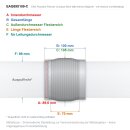 EAG Flexrohr 89 × 100 mm, Edelstahl, zum...
